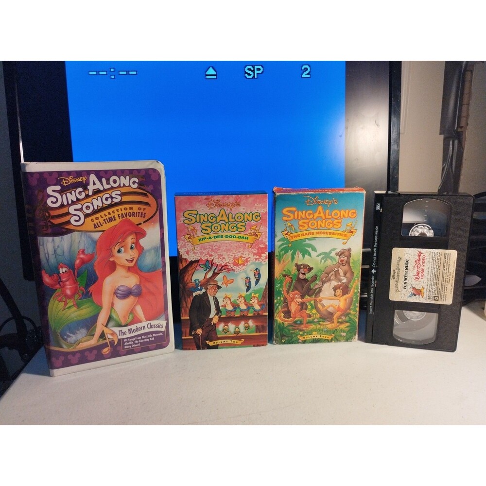 Disney Sing Along Songs VHS Lot of 4